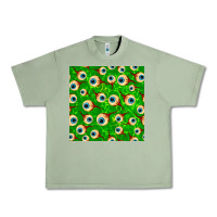 Oil Green halloween eye balls seamless pattern Urban Heavy Tee - BundleAndBundleShop