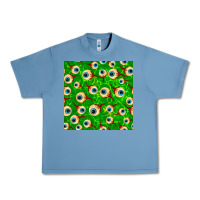 Pebble Blue halloween eye balls seamless pattern Urban Heavy Tee - BundleAndBundleShop
