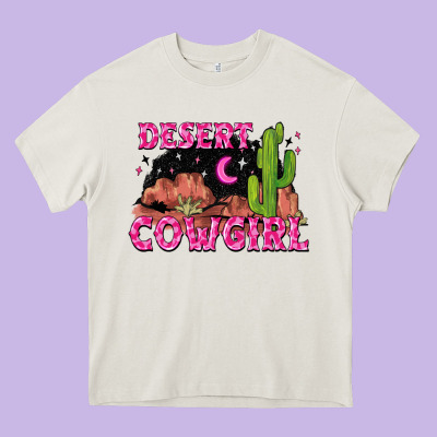 Desert Cowgirl Heavy Core Tee Designed By Zillion Design Studio