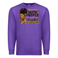 Purple you can mute people in real life too it's called b Premium Sweatshirt - Artiststas