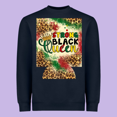 Strong Black Queen 12 Oz Can Cooler (regular) Heavyweight Sweatshirt Designed By Artiststas