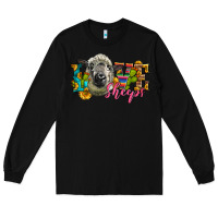 Black Western Love Sheeps Long Sleeve Tee - LillyAllenDesigns