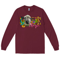 Burgundy Western Love Sheeps Long Sleeve Tee - LillyAllenDesigns