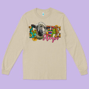 Western Love Sheeps Long Sleeve Tee Designed By Lillyallendesigns