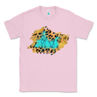 Bubblegum Pink glitter leopard turquoise patch Classic Tee - AdoDesignShop