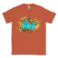 Copper glitter leopard turquoise patch Classic Tee - AdoDesignShop