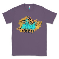 Lavender glitter leopard turquoise patch Classic Tee - AdoDesignShop