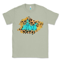Matcha glitter leopard turquoise patch Classic Tee - AdoDesignShop