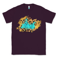 Plum glitter leopard turquoise patch Classic Tee - AdoDesignShop