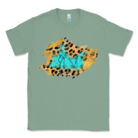 Sage glitter leopard turquoise patch Classic Tee - AdoDesignShop