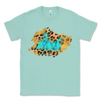Seafoam glitter leopard turquoise patch Classic Tee - AdoDesignShop