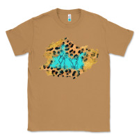 Glitter Leopard Turquoise Patch Classic Tee | Teevron