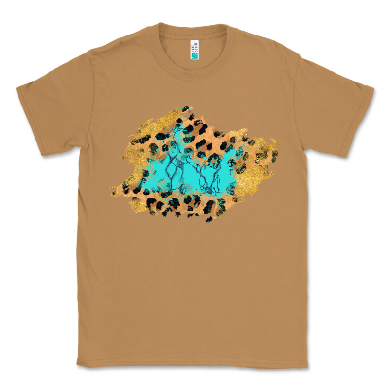 Glitter Leopard Turquoise Patch Classic Tee by AdoDesignShop | Teevron