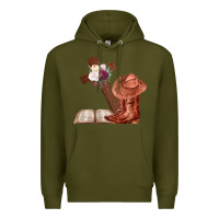 Army Green Boots with Bible and cross Premium Hoodie - Bettercallsaul