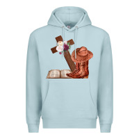 Blue Mist Boots with Bible and cross Premium Hoodie - Bettercallsaul