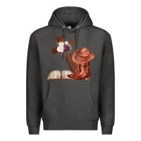 Charcoal Heather Boots with Bible and cross Premium Hoodie - Bettercallsaul