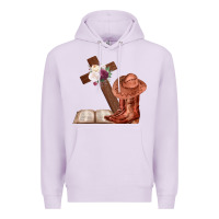 Lilac Boots with Bible and cross Premium Hoodie - Bettercallsaul