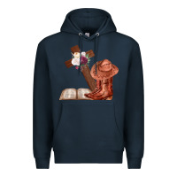 Navy Boots with Bible and cross Premium Hoodie - Bettercallsaul