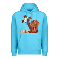 Ocean Blue Boots with Bible and cross Premium Hoodie - Bettercallsaul