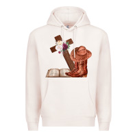 Pale Pink Boots with Bible and cross Premium Hoodie - Bettercallsaul