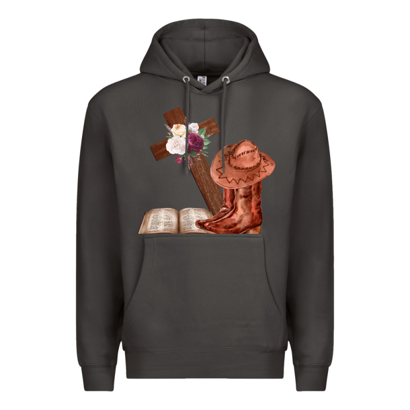 Boots With Bible And Cross Premium Hoodie by Bettercallsaul | Teevron