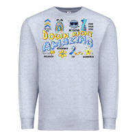 Heather Grey down right amazing Premium Sweatshirt - Artiststas