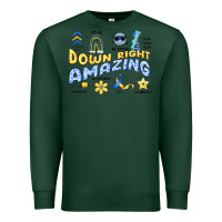 Sports Green down right amazing Premium Sweatshirt - Artiststas