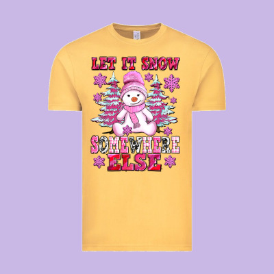 Let It Snow Somewhere Else Vintage Tee Designed By Adodesignshop