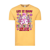 Vintage Mustard let it snow somewhere else Vintage Tee - AdoDesignShop