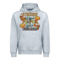 Heather Grey stressed blessed pumpkin spice obsessed Urban Hoodie - CowGirlArtShop