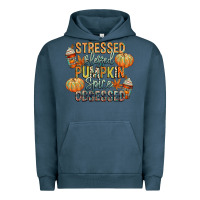 Pigment Midnight Navy stressed blessed pumpkin spice obsessed Urban Hoodie - CowGirlArtShop