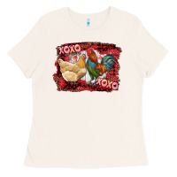 Bone xoxo rooster and chicken Ladies Tee - RanaPortraitStore