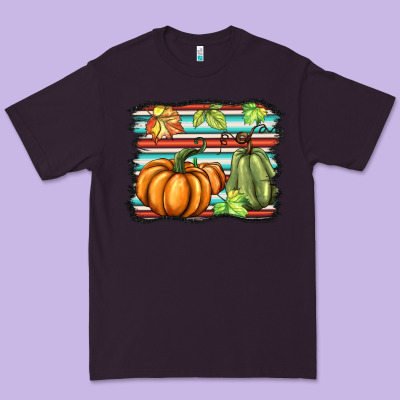 Fall Pumpkin  Background Premium Tee Designed By Barkaloodesign