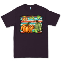 Plum fall pumpkin  background Premium Tee - BarkalooDesign