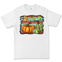 White fall pumpkin  background Premium Tee - BarkalooDesign