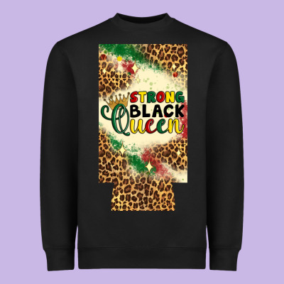 Strong Black Queen 12 Oz Can Cooler (slim) Heavyweight Sweatshirt Designed By Artiststas