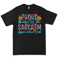Black proud member of the sarcasm appreciation club Premium Tee - Zillion Design Studio