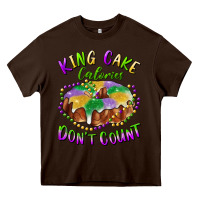 Chocolate Brown mardi gras king cake calories don't count Heavy Core Tee - RanaPortraitStore
