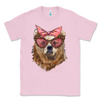 Bubblegum Pink mama bear with glasses and bandana Classic Tee - Artiststas