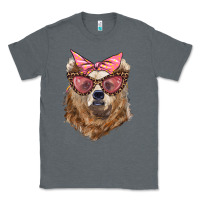 Charcoal Heather mama bear with glasses and bandana Classic Tee - Artiststas