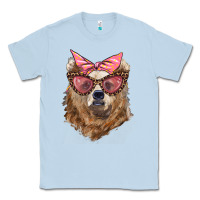 Dusty Blue mama bear with glasses and bandana Classic Tee - Artiststas