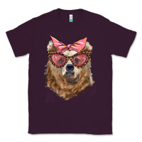 Plum mama bear with glasses and bandana Classic Tee - Artiststas