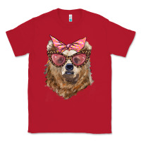 Red mama bear with glasses and bandana Classic Tee - Artiststas