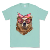 Seafoam mama bear with glasses and bandana Classic Tee - Artiststas