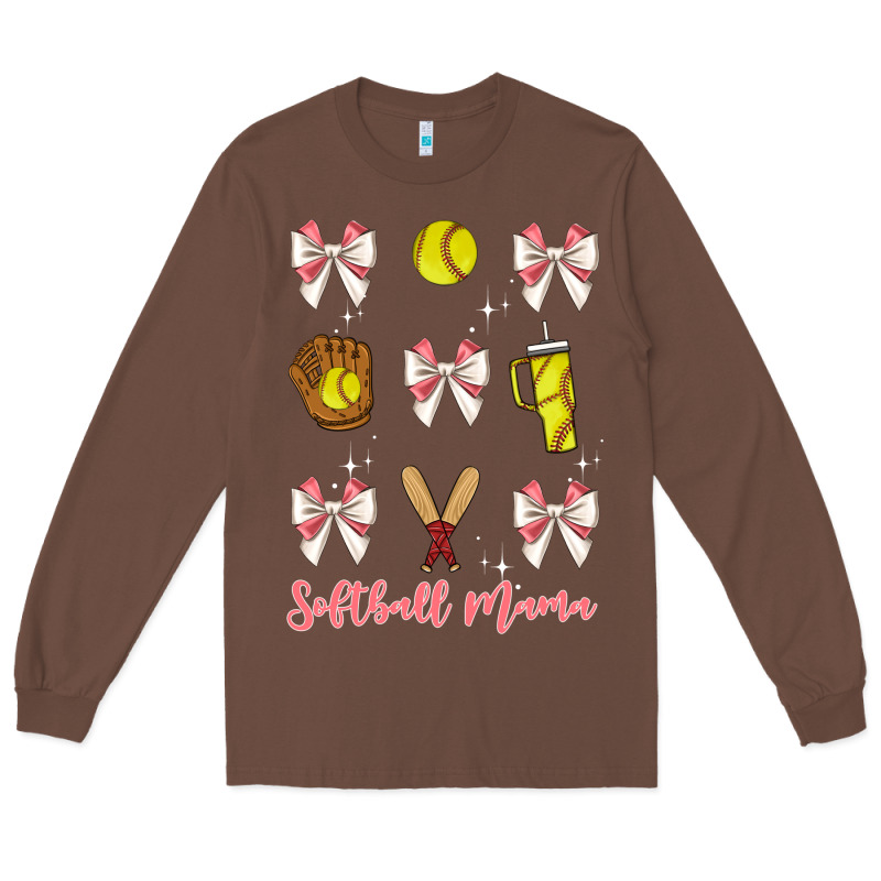 Softball Coquette Bow Long Sleeve Tee by JahusDesignShop | Teevron