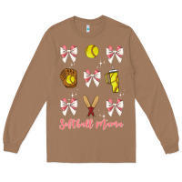 Toasted Coconut softball coquette bow Long Sleeve Tee - JahusDesignShop
