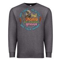 Charcoal Heather some things are better left unsaid Premium Sweatshirt - Artiststas