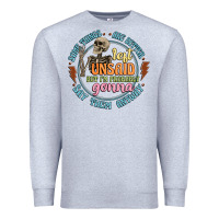 Heather Grey some things are better left unsaid Premium Sweatshirt - Artiststas