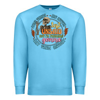 Ocean Blue some things are better left unsaid Premium Sweatshirt - Artiststas