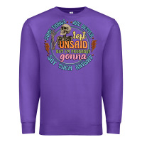 Purple some things are better left unsaid Premium Sweatshirt - Artiststas